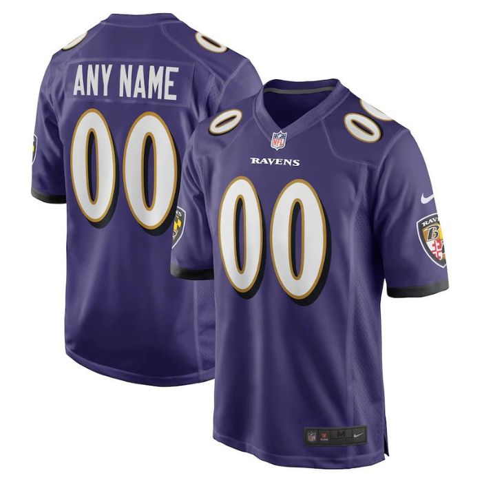 Baltimore Ravens Unisex Shirt Custom Game Jersey - Purple - Champions Jerseys