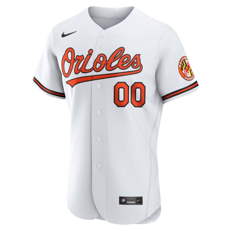 Baltimore Orioles Home Pro Official Unisex Custom Jersey - White - Champions Jerseys