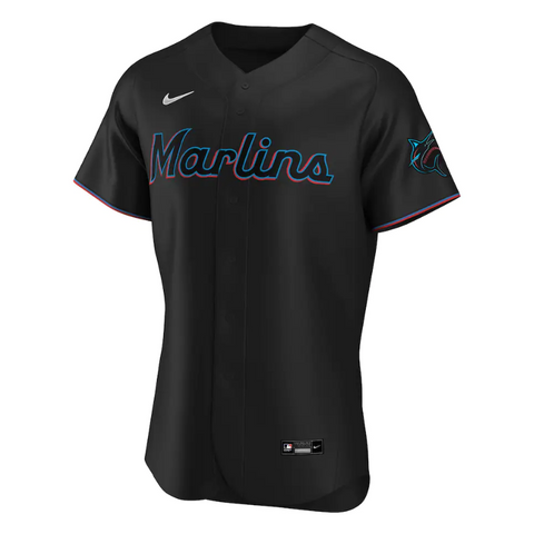 Black Miami Marlins Alternate Team Customized Jersey - Champions Jerseys