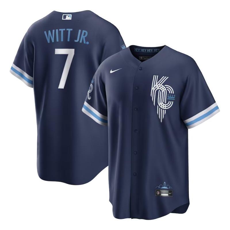 Bobby Witt Jr. Kansas City Royals Unisex 2022 City Connect Player Jersey - Navy - Champions Jerseys