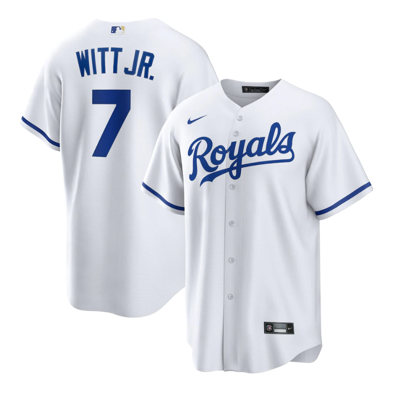 Bobby Witt Jr. Kansas City Royals Unisex Home Player Jersey - White - Champions Jerseys