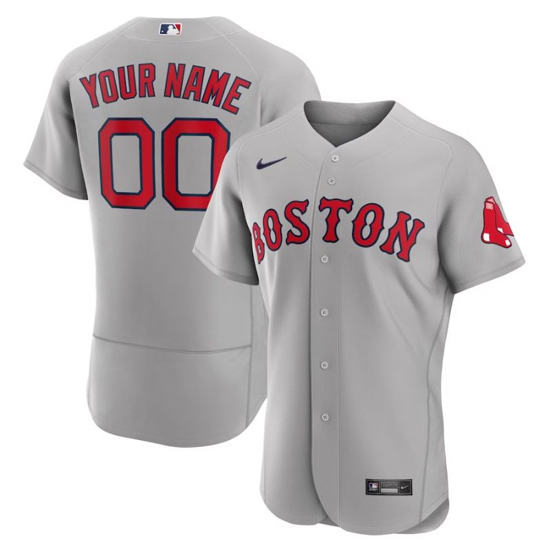 Boston Red Sox Team Road Pro Official Unisex Custom Jersey - Gray - Champions Jerseys