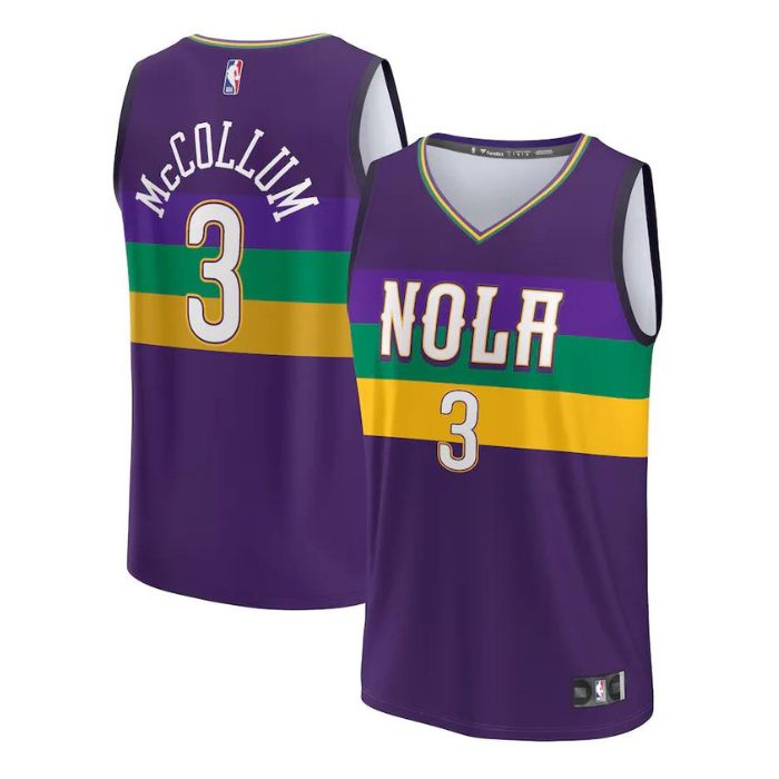 CJ McCollum New Orleans Pelicans Unisex 2022/23 Fastbreak Jersey - City Edition - Purple - Champions Jerseys