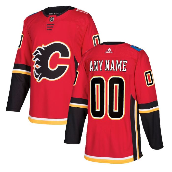 Calgary Flames Team Unisex Custom Jersey - Red - Champions Jerseys