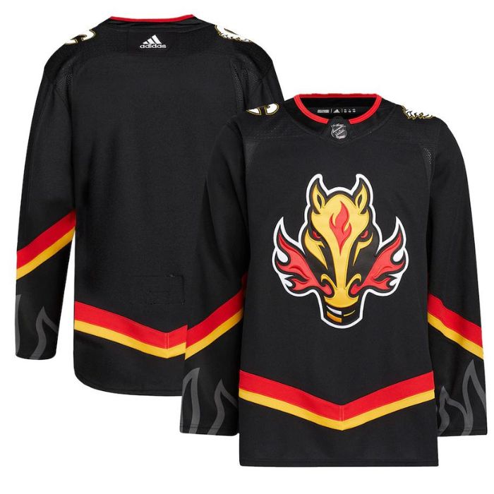 Calgary Flames Unisex Alternate Primegreen Pro Jersey - Black - Champions Jerseys