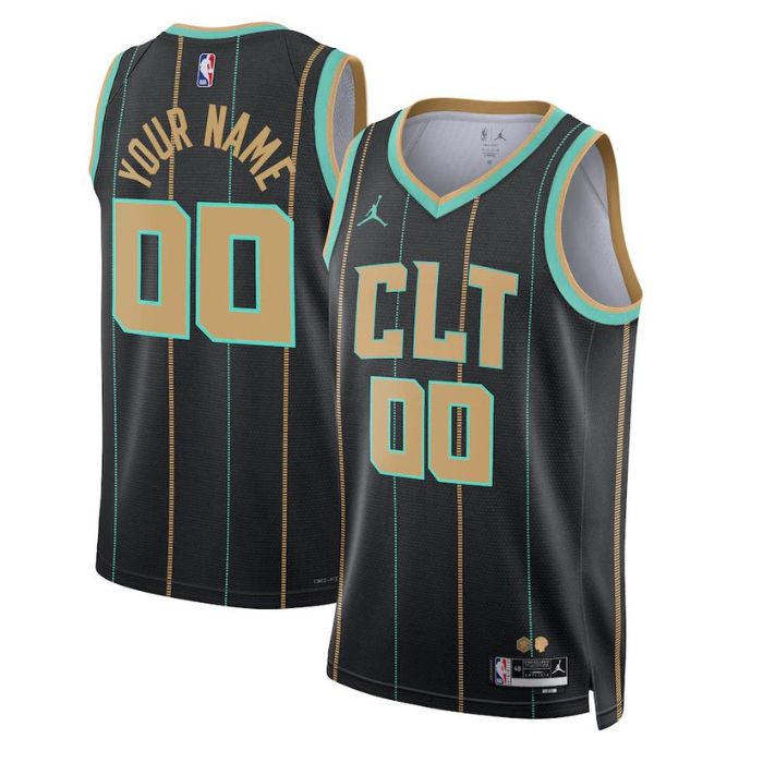 Charlotte Hornets Unisex Shirt 2022/23 Swingman Custom Jersey - City Edition - Black - Champions Jerseys