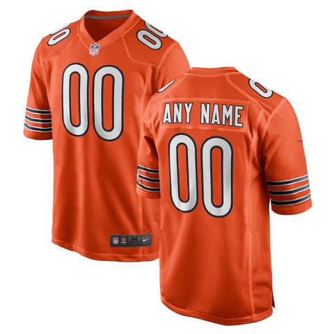 Chicago Bears Unisex Shirt Alternate Customized Game Jersey - Orange - Champions Jerseys