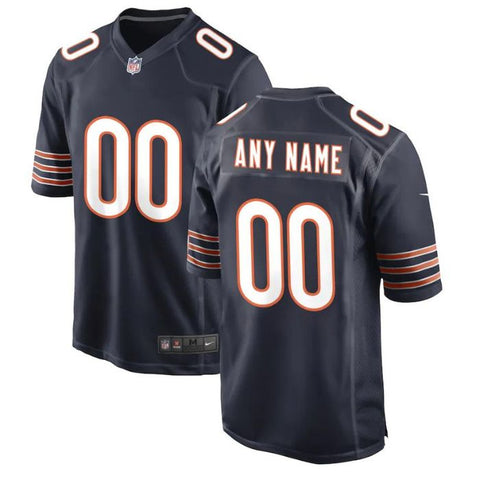 Chicago Bears Unisex Shirt Custom Game Jersey - Navy - Champions Jerseys