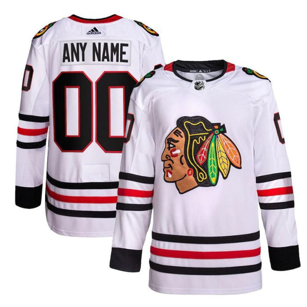 Chicago Blackhawks Unisex Away Primegreen Pro Custom Jersey - White - Champions Jerseys