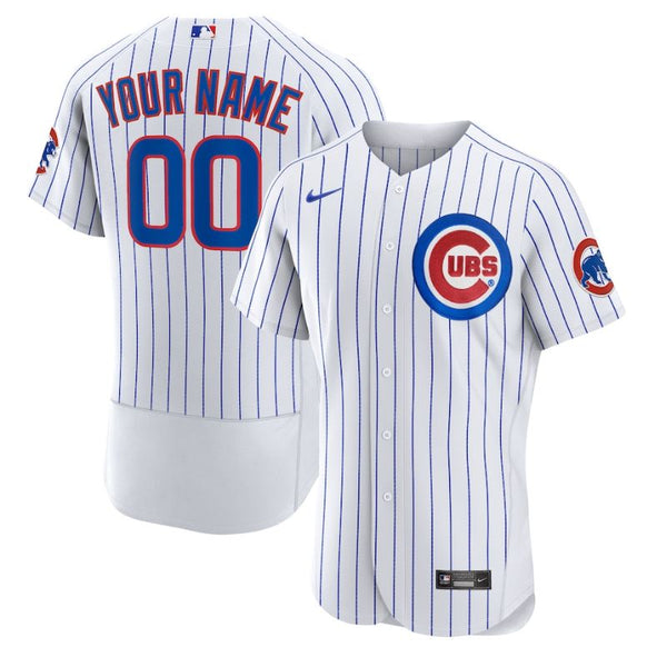 Chicago Cubs Team Home Pro Official Unisex Custom Jersey - White - Champions Jerseys