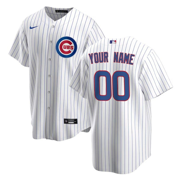 Chicago Cubs Team Home Unisex Custom Jersey - White - Champions Jerseys