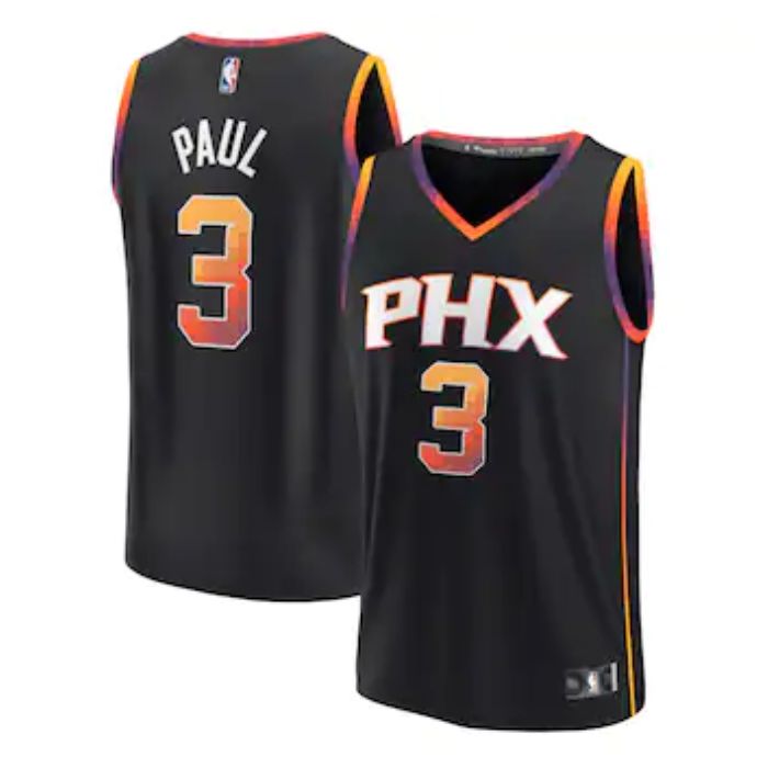 Chris Paul Phoenix Suns  2022/23 Fast Break Player Jersey Black - Statement Edition - Champions Jerseys