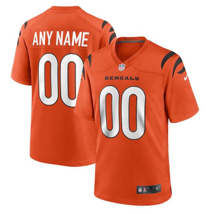Cincinnati Bengals Unisex Shirt Alternate Game Customized Jersey - Orange - Champions Jerseys