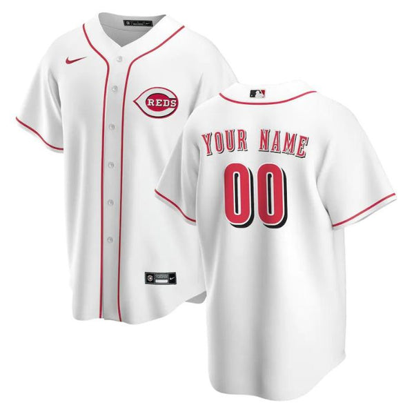 Cincinnati Reds Team Home Pro Unisex Custom Jersey - White - Champions Jerseys