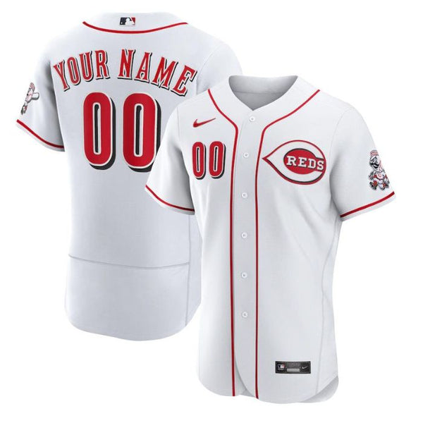 Cincinnati Reds Team Home Unisex Custom Jersey - White - Champions Jerseys