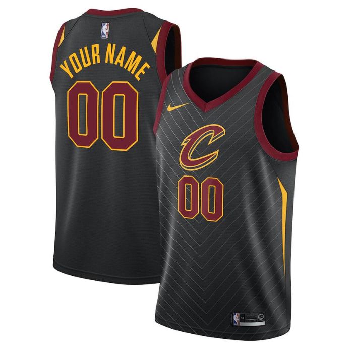 Cleveland Cavaliers Unisex Swingman Custom Jersey Black - Statement Edition - Champions Jerseys