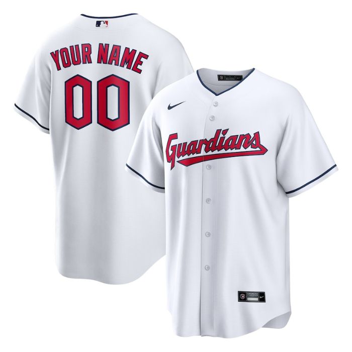 Cleveland Guardians Team Pro Official Unisex Custom Jersey - White - Champions Jerseys