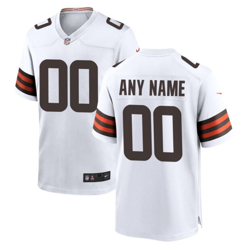 Cleveland Browns Team Custom Pro Game Unisex Jersey - White - Champions Jerseys