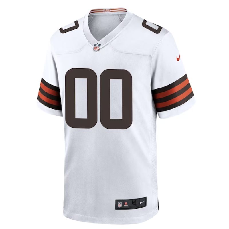 Cleveland Browns Team Custom Pro Game Unisex Jersey - White - Champions Jerseys