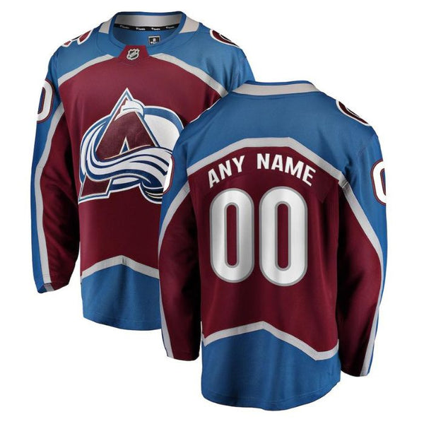 Colorado Avalanche Unisex Home Breakaway Custom Jersey - Maroon - Champions Jerseys