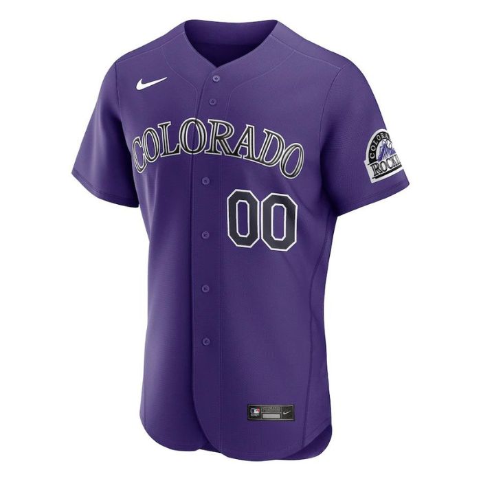 Colorado Rockies Team Alternate Pro Official Unisex Custom Jersey - Purple - Champions Jerseys