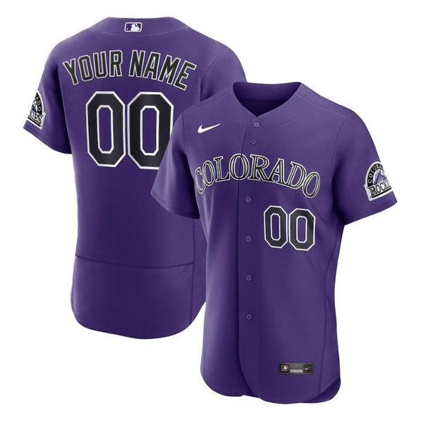 Colorado Rockies Team Alternate Pro Official Unisex Custom Jersey - Purple - Champions Jerseys