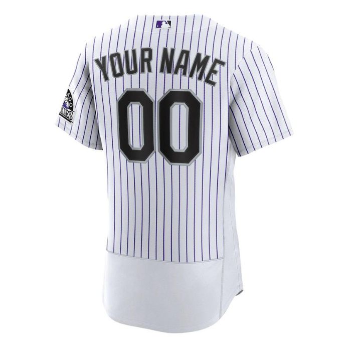 Colorado Rockies Team Home Pro Official Custom Jersey - White - Champions Jerseys