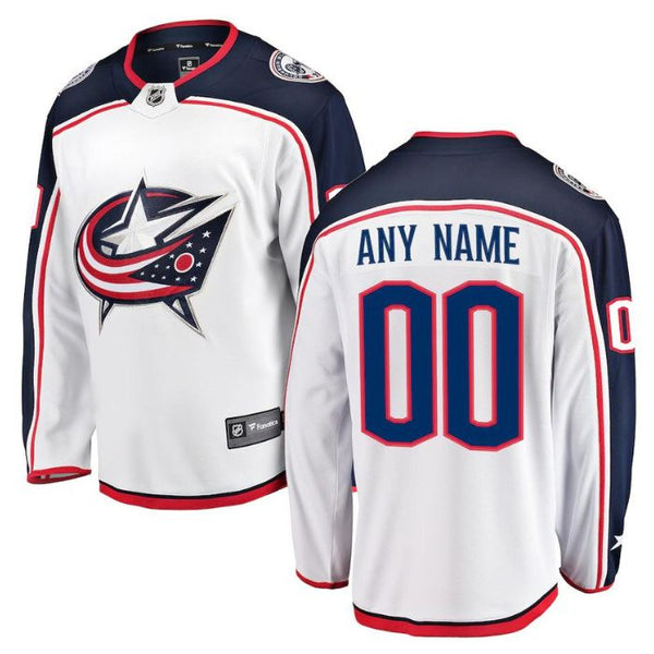 Columbus Blue Jackets Away Breakaway Custom Jersey Pro - White - Champions Jerseys