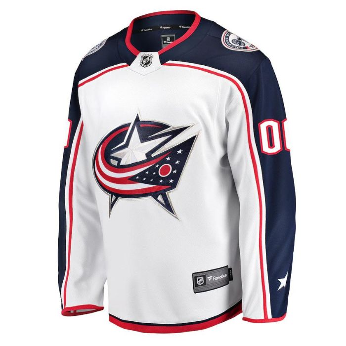 Columbus Blue Jackets Away Breakaway Custom Jersey Pro - White - Champions Jerseys