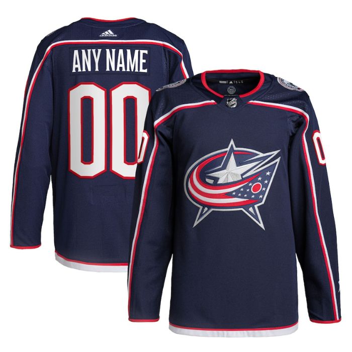 Columbus Blue Jackets  Home Primegreen Pro Custom Unisex Jersey - Navy - Champions Jerseys