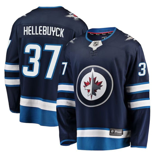 Connor Hellebuyck Winnipeg Jets Team Breakaway Unisex Player  Jersey - Navy - Champions Jerseys