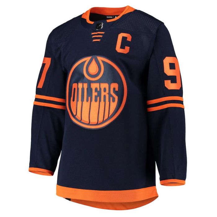 Connor McDavid Edmonton Oilers Team Alternate Primegreen Unisex Pro Player Jersey - Navy - Champions Jerseys