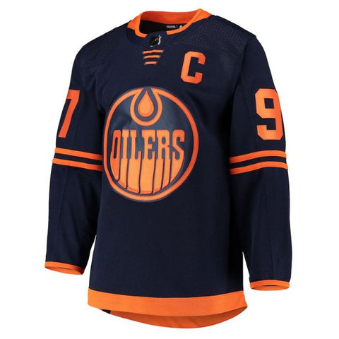 Connor McDavid Edmonton Oilers Team Alternate Primegreen Unisex Pro Player Jersey - Navy - Champions Jerseys