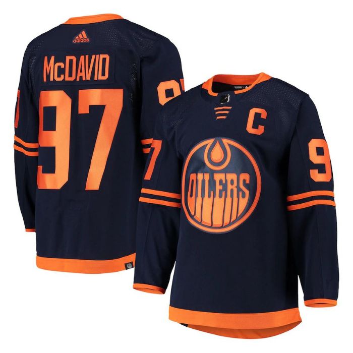 Connor McDavid Edmonton Oilers Team Alternate Primegreen Unisex Pro Player Jersey - Navy - Champions Jerseys