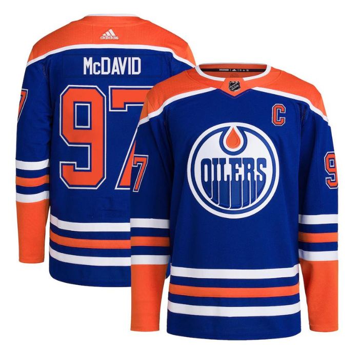 Connor McDavid Edmonton Oilers Team Home Primegreen Unisex Pro Player Jersey - Royal - Champions Jerseys