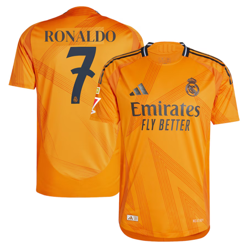 Cristiano Ronaldo 7 Real Madrid adidas Away 2024/25 Jersey - Orange