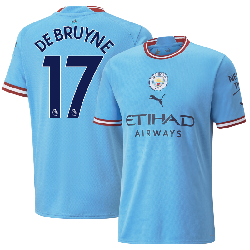 Manchester City Home Unisex Jersey 2023 With DE BRUYNE 17 Printing - Jersey Teams World