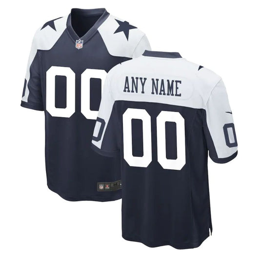 Dallas Cowboys Team Alternate Custom Game Unisex Jersey - Navy - Champions Jerseys