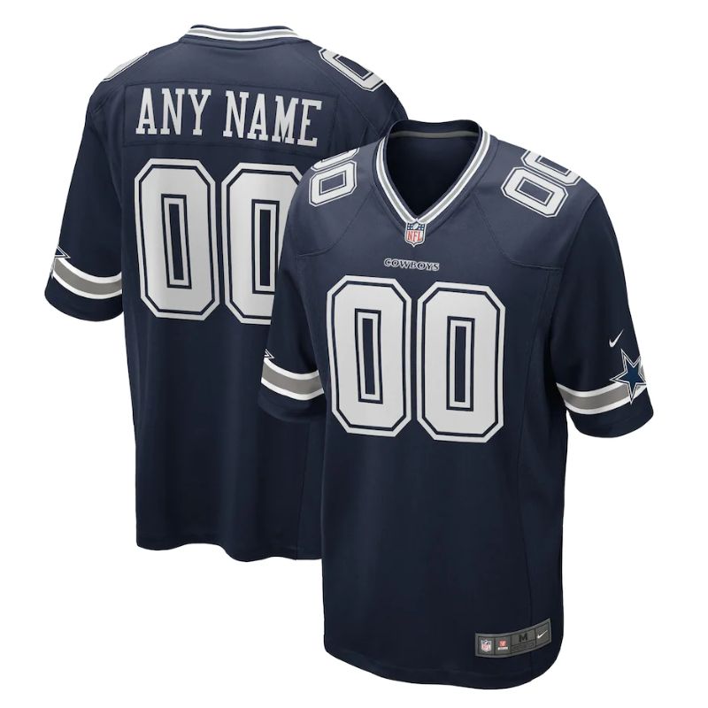 Dallas Cowboys Team Custom Game Unisex Jersey - Navy - Champions Jerseys
