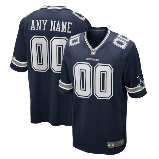 Dallas Cowboys Team Custom Game Unisex Jersey - Navy - Champions Jerseys