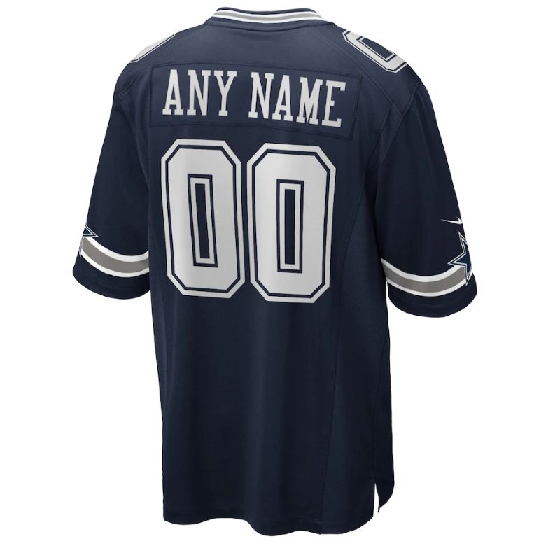 Dallas Cowboys Team Custom Game Unisex Jersey - Navy - Champions Jerseys