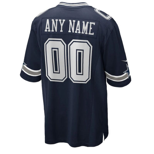 Dallas Cowboys Team Custom Game Unisex Jersey - Navy - Champions Jerseys