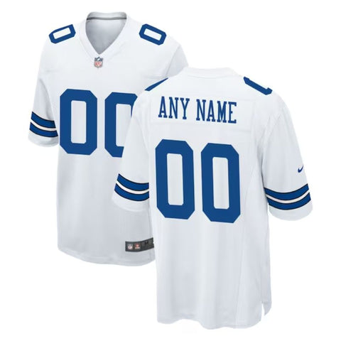 Dallas Cowboys Team Customized Pro Game Jersey - White - Champions Jerseys