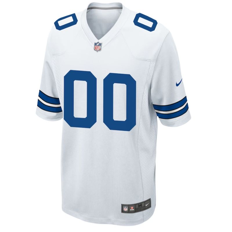 Dallas Cowboys Team Customized Pro Game Jersey - White - Champions Jerseys