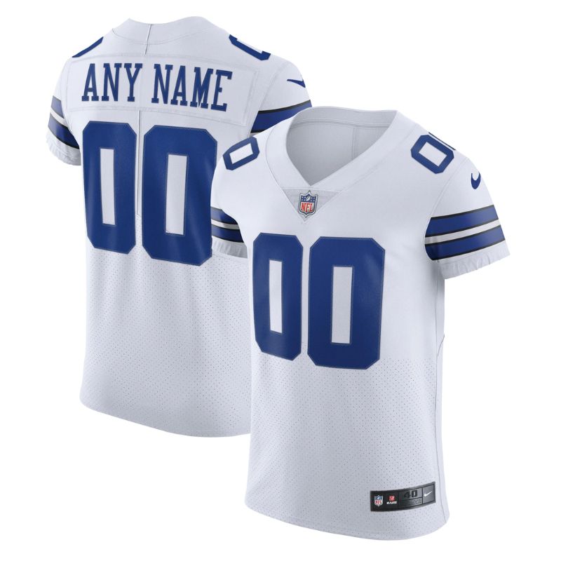 Dallas Cowboys Team Vapor Elite Unisex Custom Jersey - White - Champions Jerseys
