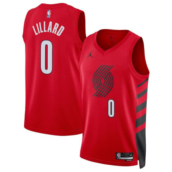 Damian Lillard Portland Trail Blazers 2022/23 Statement Edition Swingman Jersey - Red - Champions Jerseys