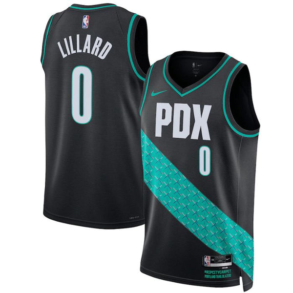 Damian Lillard Portland Trail Blazers Unisex 2022/23 Swingman Jersey - City Edition - Black - Champions Jerseys