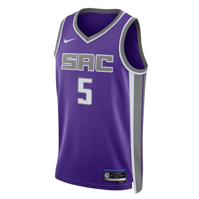 De'Aaron Fox Sacramento Kings Unisex 2022/23 Swingman Jersey - Icon Edition - Purple - Champions Jerseys