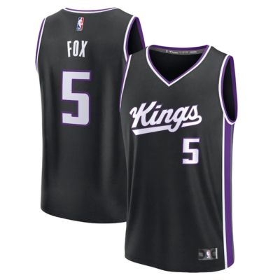 De'Aaron Fox Sacramento Kings 2023/24 Fast Break Jersey - Icon Edition - Black