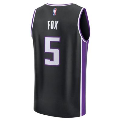 De'Aaron Fox Sacramento Kings 2023/24 Fast Break Jersey - Icon Edition - Black